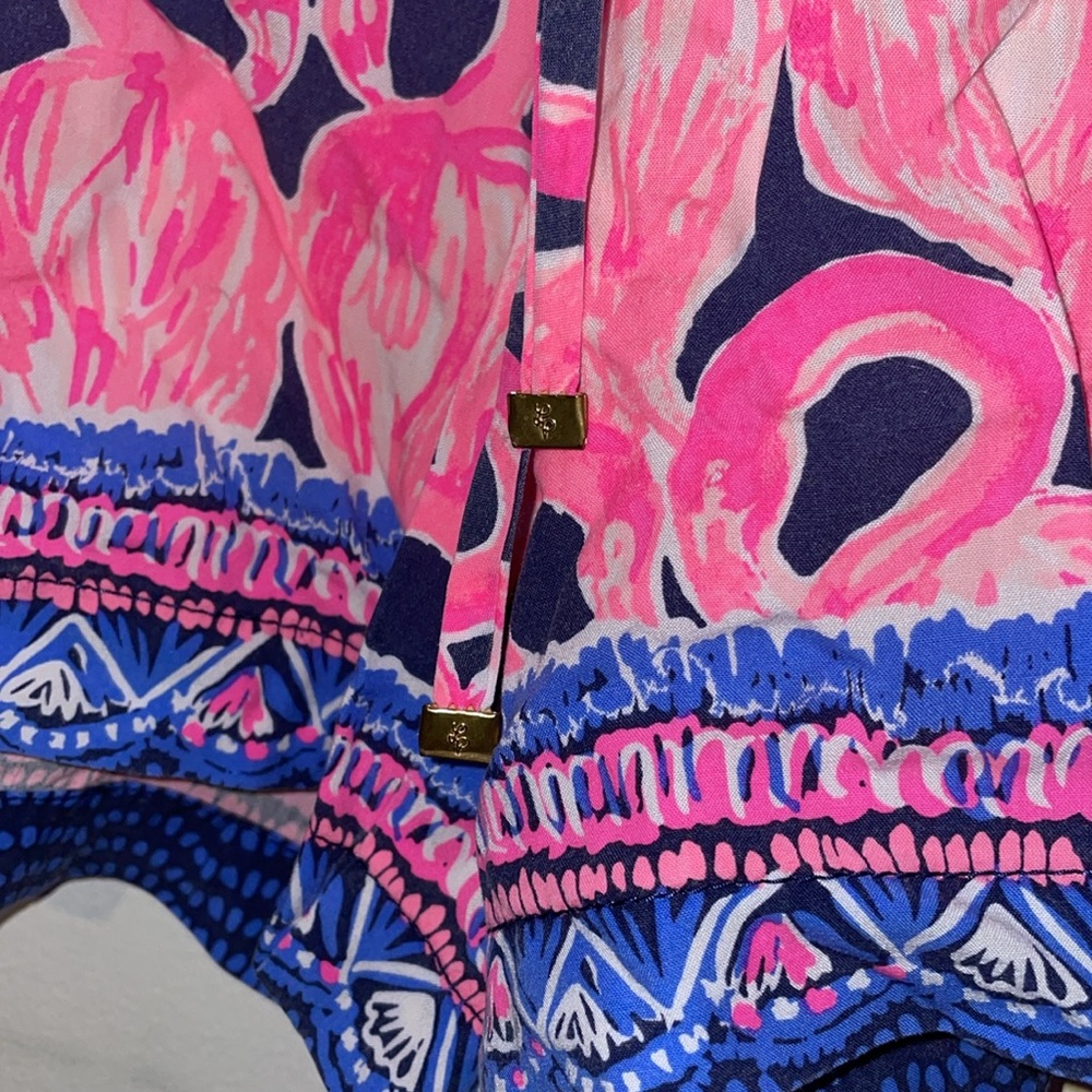 Lilly Pulitzer Katia shorts in flamingo High Tide Navy with pockets - Picture 3 of 9